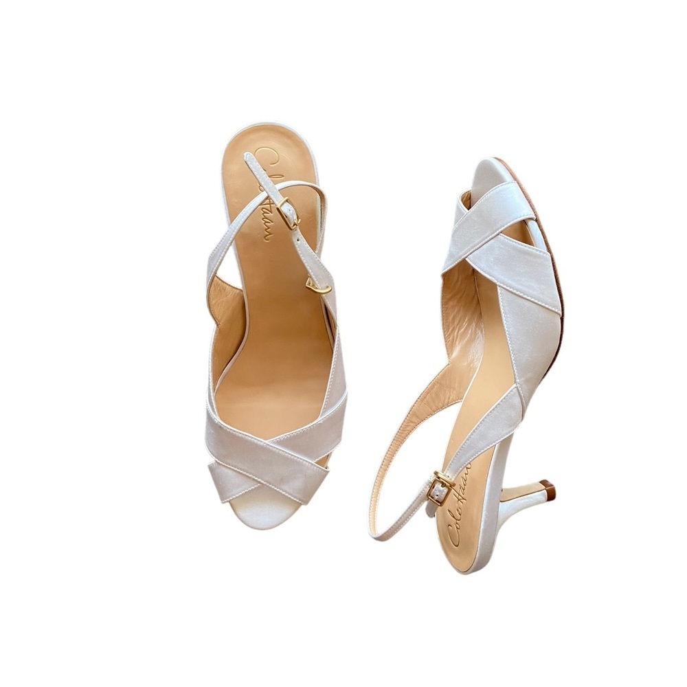 COLE HAAN SATIN SLINGBACKS SANDAL